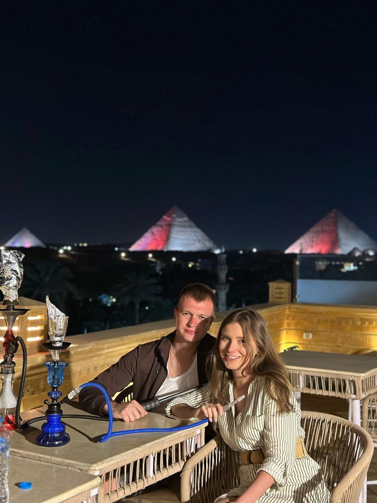 Taj Pyramids View Inn Kafret el-Gabal Kültér fotó